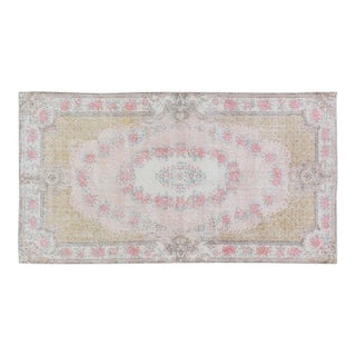 Vintage Turkish Anatolian Hand Knotted Wool Rug, 3'9''x7' For Sale