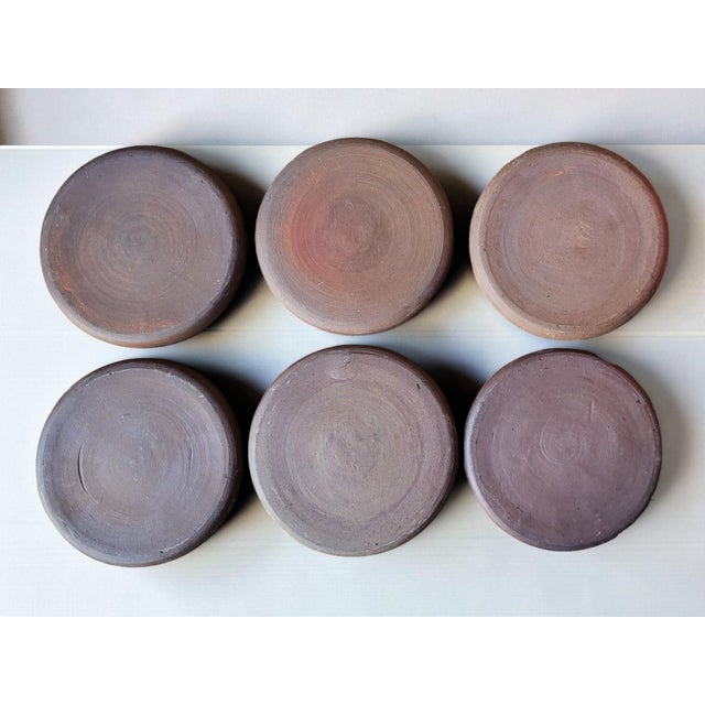 Stoneware Plates by Jean and Norbert Pierlot for Ratilly, Puisaye, 1970s, Set of 6 For Sale - Image 6 of 7