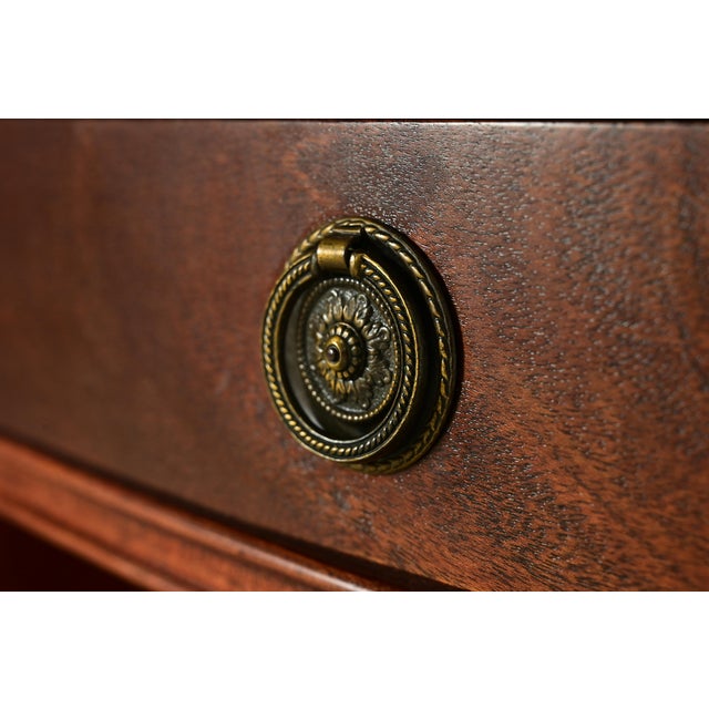Sligh Furniture Regency Carved Mahogany Bookcase, Circa 1940s For Sale - Image 10 of 15