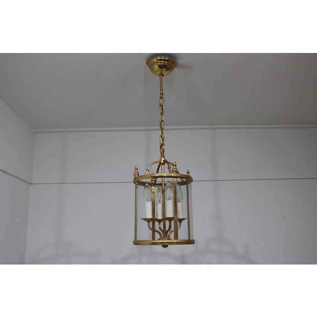 Gaetano sciolari signed gilt brass & glass lantern – italian 1960s make a statement with this stunning vintage lantern by...