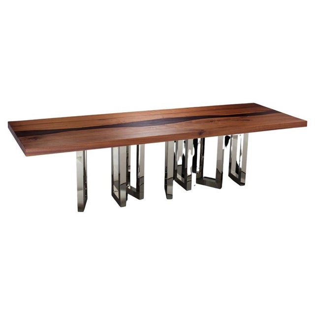 Medium 6 Nickel Table by Il Pezzo Mancante For Sale - Image 10 of 10