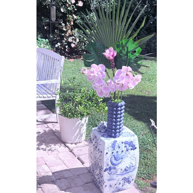 2020s Azure Palm Orchid Arrangment For Sale - Image 5 of 9