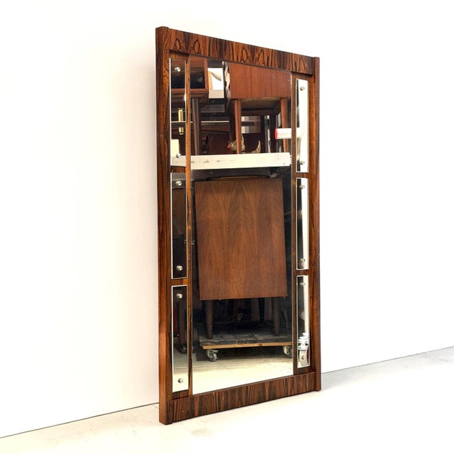 Danish Wall Mirror, 1960s For Sale - Image 10 of 10