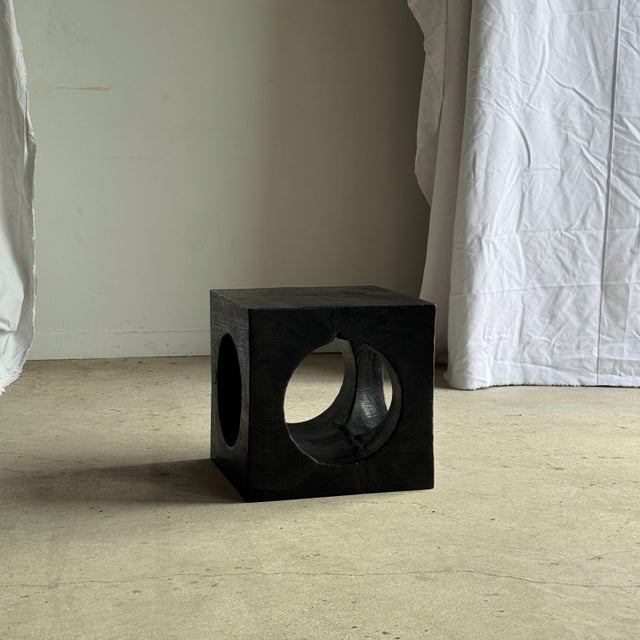 Openwork Cubic Stool or Coffee Table, 1980s For Sale - Image 4 of 11