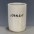 A charming Chinese porcelain brush pot (bitong). The cylindrical vessel features a creamy, all-over crackle glaze and is...