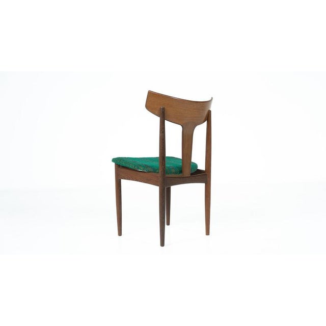 Mid-Century Modern Set of 6 Chairs, Wood and Fabric, Italy - Original Upholstery