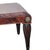 1920s Mahogany Leather Top Sofa End Table Brass Column Lion Pull Carved For Sale - Image 15 of 16