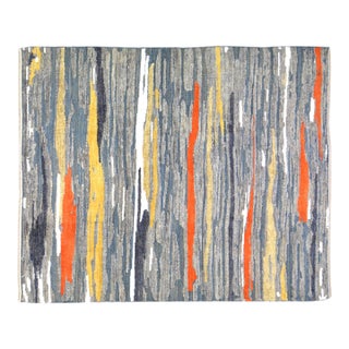 Moroccan Hi-Low Hand Knotted Wool Rug, 8'1"x10' For Sale