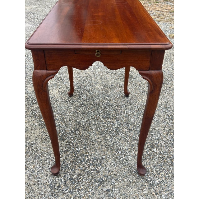 Vintage Cherry Queen Anne Style Tea Table For Sale In New York - Image 6 of 8
