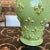 1990s Italian Hand-Painted Green Ceramic Vase For Sale In Dallas - Image 6 of 8