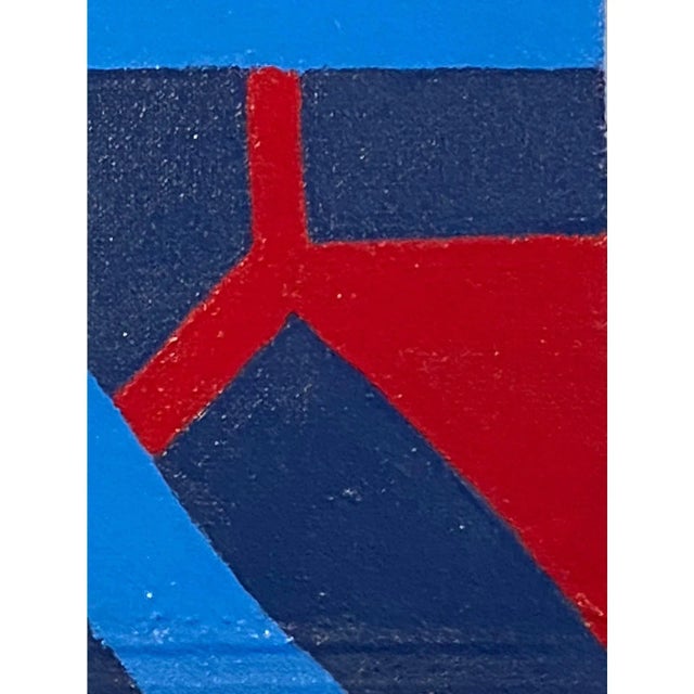 Modern Abstract Geometric Framed Painting by Suga Lane For Sale - Image 10 of 11