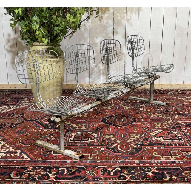 1970s Trellis Series Four-Seater Bench by Michel Cadestin for Beaubourg, 1970s For Sale - Image 5 of 18