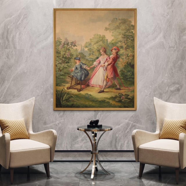 Italian Artist, Romantic Scene, 20th Century, Oil on Canvas, Framed For Sale - Image 12 of 17