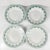 Set of 4 "Pedro" soup plates, Sarreguemines, first half of the 20th century. Green geometric pattern Dimensions: Diameter:...