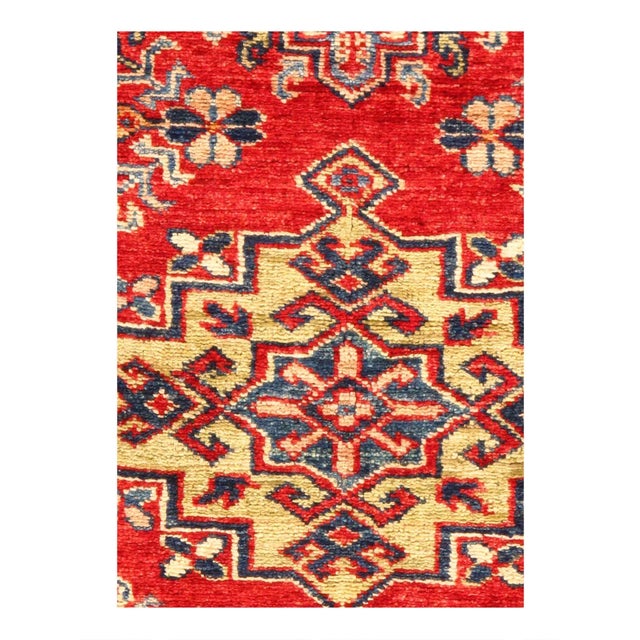Original Super Kazak Design Rug. Handmade Hand-knotted Very Practical for High Traffic Hand-Spun Lamb's Wool on a Cotton...