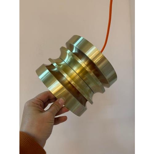 2000 - 2009 Golden and Orange Pendant Lamp by Carl Thore For Sale - Image 5 of 11