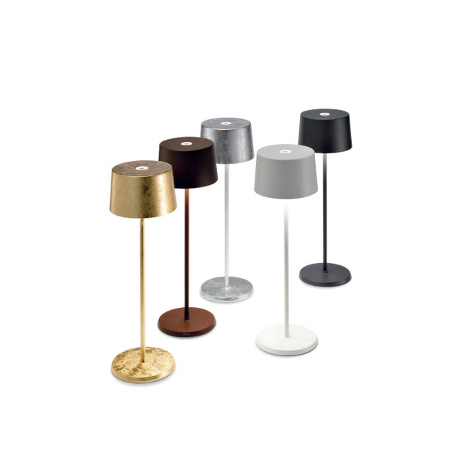 Contemporary Zafferano Olivia Indoor/Outdoor Cordless Table Lamp, Dark Grey For Sale - Image 3 of 5