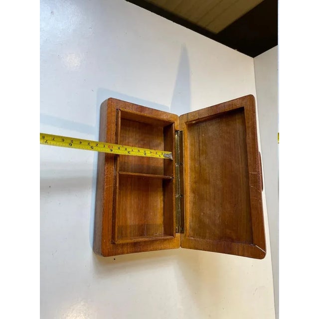 Antique Box in Hand Carved Oak, 1920s For Sale - Image 11 of 12