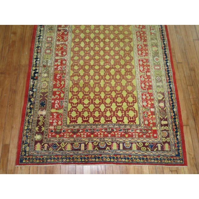 Late 20th Century Zabihi Collection Mid Century Samarkand East Turkestan Rug - 4'4" x 9'1" For Sale In New York - Image 6 of 18