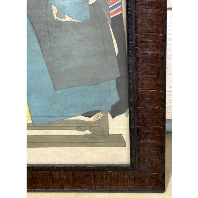 Chinese Large Qing-Dynasty Double Ancestral Portrait China, late 19th C. Guangxu Period For Sale - Image 3 of 18
