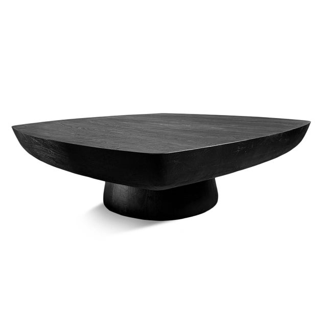 Modern Minimalist Black Butter Coffee Table For Sale - Image 4 of 10