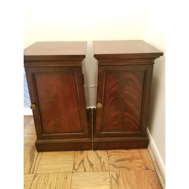 Century Furniture commode. They have beautiful detail and are in good condition. Made from Cherry Wood with Gold gilding....