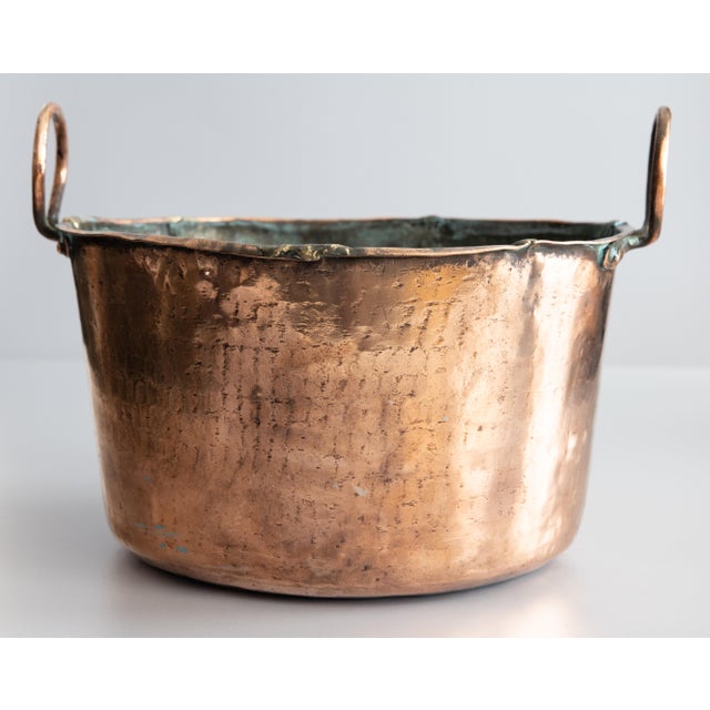 Large 19th-Century French Hammered Copper Pot For Sale - Image 12 of 12