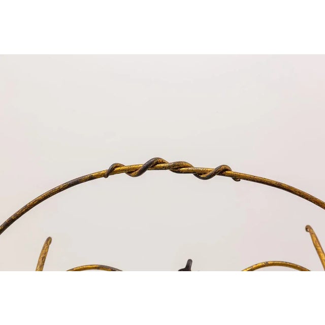 Metal Golden Iron Magazine Rack, 1950s For Sale - Image 7 of 9