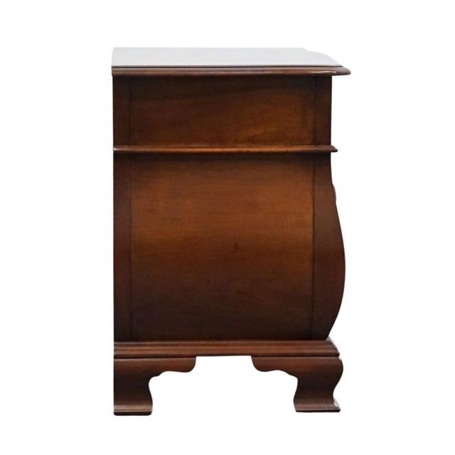 Superior Furniture Co. Solid Cherry Traditional Style 30" Bombe Chest Nightstand For Sale - Image 12 of 12