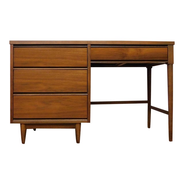 Mid Century Modern Walnut Stanley Writing MCM Desk Chairish