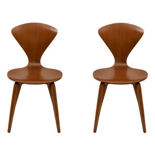 ‘’Pretzel” Armless Chairs in Manner ofNorman Cherner for Plycraft- Pair For Sale