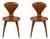 ‘’Pretzel” Armless Chairs in Manner ofNorman Cherner for Plycraft- Pair For Sale