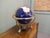 Table Top World Globe in Lapis and Brass, 1970s For Sale - Image 3 of 8