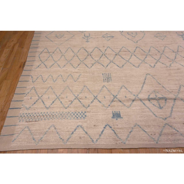 Tribal Nazmiyal Collection Contemporary Fine Line Design Area Rug 9 Ft 10 in X 13 Ft 10 In For Sale - Image 3 of 8