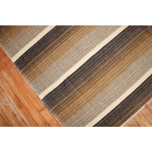 Late 20th Century Striped Turkish Kilim For Sale - Image 5 of 10