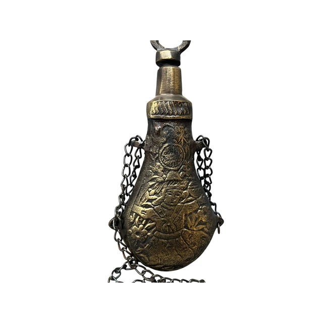 Brass Gun Powder Flask For Sale - Image 4 of 6