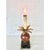 Vintage Hollywood Regency Dice and Gilt Metal Palm Tree Candlestick Table Lamp For Sale - Image 4 of 9