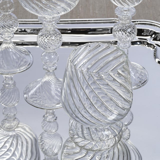 Rialto Twisted Optic Glass Tumblers, Set of 4 For Sale - Image 4 of 7