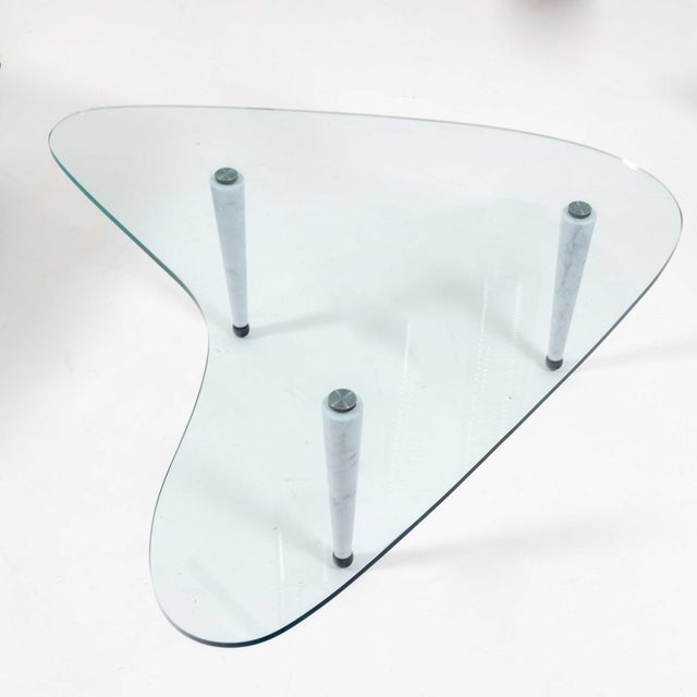 Modernist Coffee Table With Marble Legs, Italy 20th century For Sale - Image 18 of 18