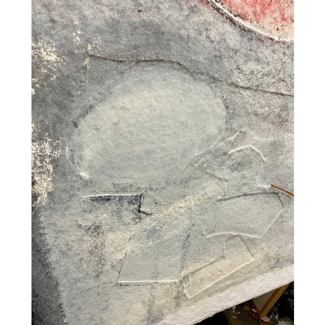 Abstract Expressionism John Walker, Large 3D Cast Paper Abstract Oil Monoprint Unique Monotype Painting John Walker, 1991 For Sale - Image 3 of 18