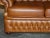 Small Wide Tan Leather Tufted Chesterfield Sofa with High Back For Sale - Image 11 of 18