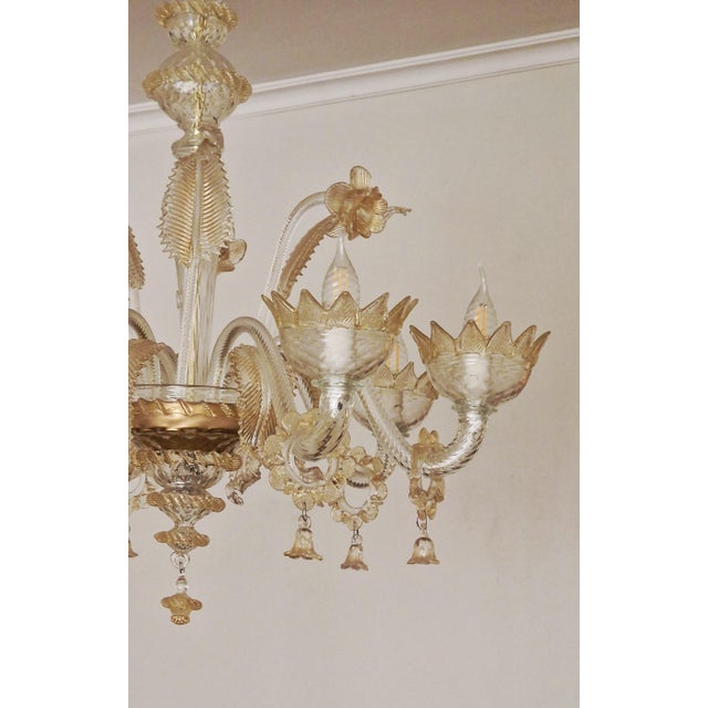Vintage Murano Glass Chandelier, 1990s For Sale - Image 10 of 11