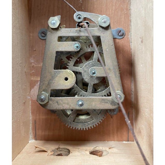 Wood Vintage Wooden Owl 1940s- 1950s Wall Clock For Sale - Image 7 of 7