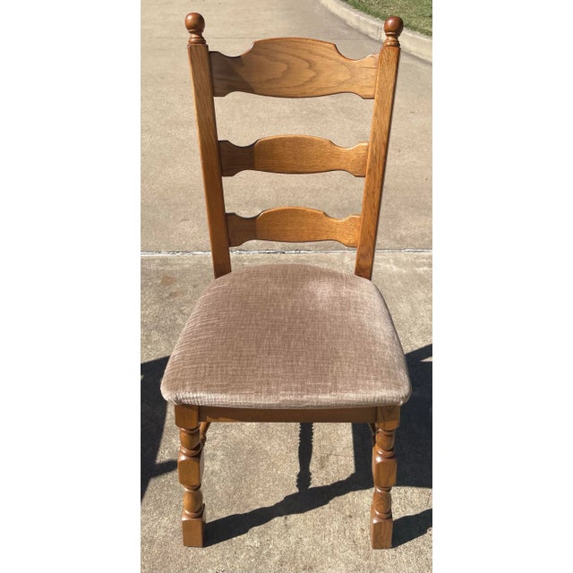 French Country Ladderback Dining Chairs- Set of 4 For Sale - Image 10 of 11