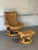 Ekornes ASA Ekornes Stressless Tan Leather Lounge Chair With Ottoman Mid-Century Modern 1980s For Sale - Image 4 of 13