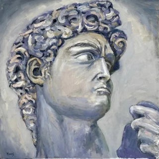 Modern Portraiture - David Portrait Oil on Canvas For Sale