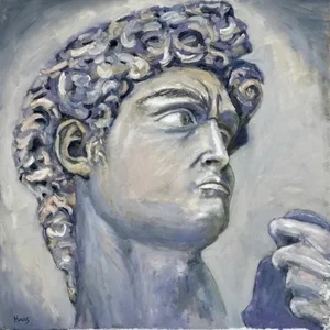 Modern Portraiture - David Portrait Oil on Canvas