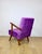 Vintage Loft Armchair in Purple Velvet, 1970 For Sale - Image 3 of 12