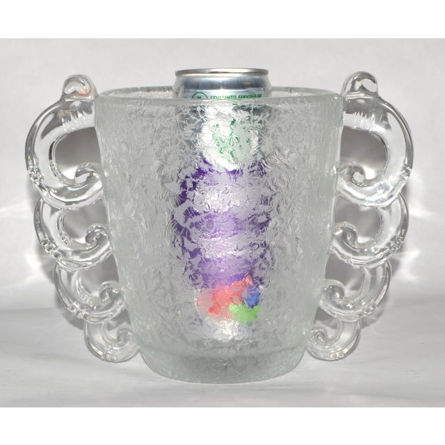 1930 Art Deco Pierre d'Avesn Etched Fine Art Glass Vase Four Handles Daum France For Sale - Image 9 of 15