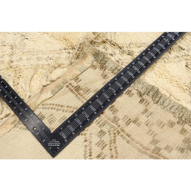 Textile Mid 20th Century Vintage Moroccan Beni Ourain Rug - 06'03 X 13'08 For Sale - Image 7 of 12
